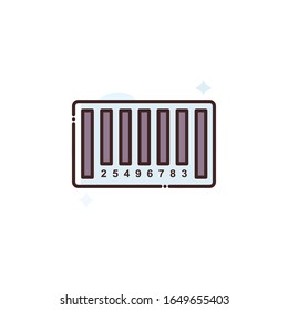 Icono del vector de código de barras. archivo EPS 10 de estilo ilustración