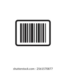 Barcode vector icon, Inventory bar code line icon for apps and web