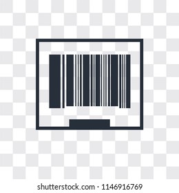 Barcode vector icon isolated on transparent background, Barcode logo concept