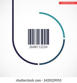 Barcode Vector icon . Lorem Ipsum Illustration design