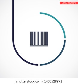 Barcode Vector icon . Lorem Ipsum Illustration design