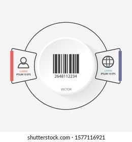 Barcode Vector icon . Lorem Ipsum Illustration design