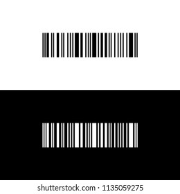 Barcode vector icon on white and black background. Barcode icons. barcode vector icons. barcode. Set of barcods. set of vector barcodes