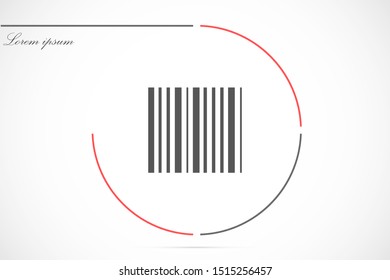 Barcode vector icon. Barcode for products icon. The bar code flat icon design. Shopping barcode