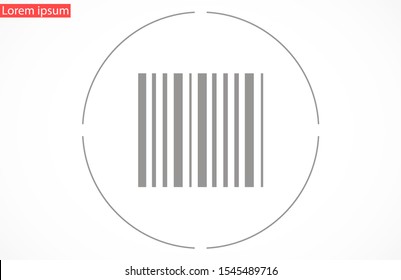 Barcode vector icon. Barcode for products icon. The bar code flat icon design. Shopping barcode
