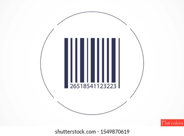 Barcode vector icon. Barcode for products icon. The bar code flat icon design. Shopping barcode