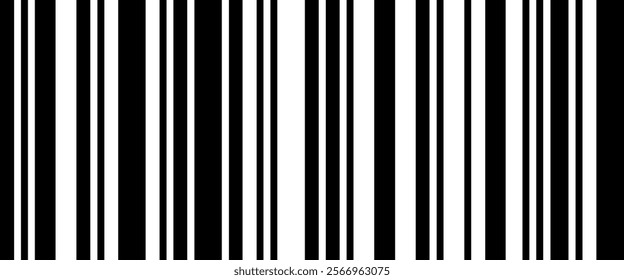 Barcode vector icon. Simple fake barcode, Code stripes sticker, Barcode label illustration. Bar code design for product.