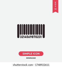 Barcode vector icon, simple sign for web site and mobile app.
