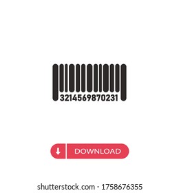 Barcode vector icon, simple sign for web site and mobile app.