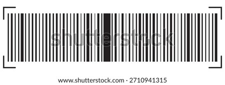 Barcode vector illustration., barcode icon , Realistic barcode icon on white background eps 10.
