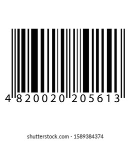 Barcode vector illustration isolated on white background.