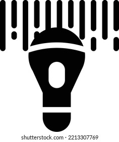 ilustración de vector de código de barras en un fondo transparente. Símbolos de calidad superior. Iconos vectoriales de glifos para diseño de conceptos y gráficos. 

