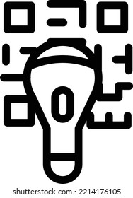 barcode Vector illustration on a transparent background. Premium quality symmbols. Thin line vector icons for concept and graphic design. 
