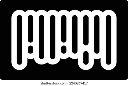 barcode  Vector illustration on a transparent background. Premium quality symmbols. Glyphs vector icons for concept and graphic design. 
