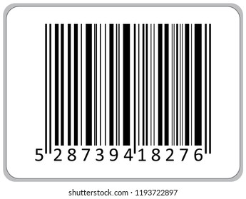 Barcode vector illustration. Realistic barcode icon.