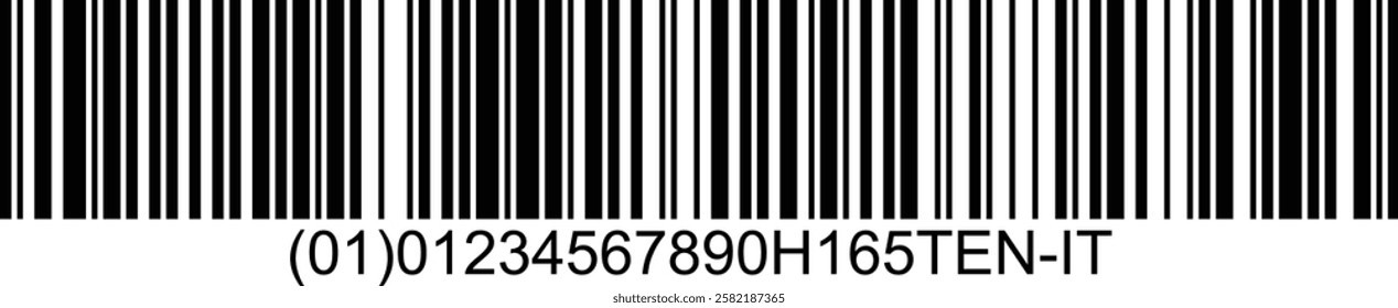 Barcode vector image for business, editable barcode png image