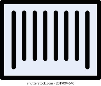 barcode vector line colour icon