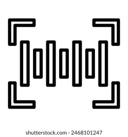 Barcode Vector Line Icon Design