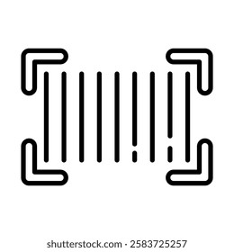 Barcode Vector Line Icon Design