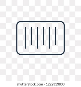 Barcode vector outline icon isolated on transparent background, high quality linear Barcode transparency concept can be used web and mobile