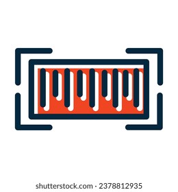 Barcode Vector Thick Line Filled Dark Colors Icons For Personal And Commercial Use.
