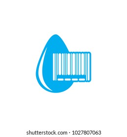 Barcode Water Logo Icon Design