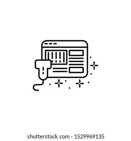 Barcode website icon. Element of qr code and barcode icon