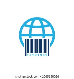 Barcode World Logo Icon Design