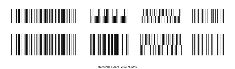 Strichcodes. Barcode-Symbole. Barcode-Vektorgrafiken