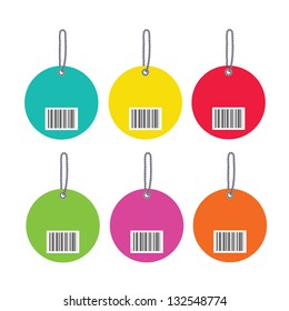 Barcodes isolated on white background