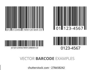 Barcodes vector set