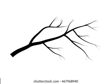 bare branch tree silhouette vector symbol icon design. Beautiful illustration isolated on white background
