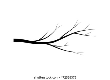 bare branch tree silhouette vector symbol icon design. Beautiful illustration isolated on white background
