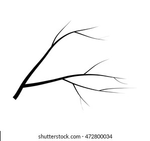 bare branch tree silhouette vector symbol icon design. Beautiful illustration isolated on white background
