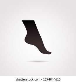 Bare Foot, Leg Vector Icon.