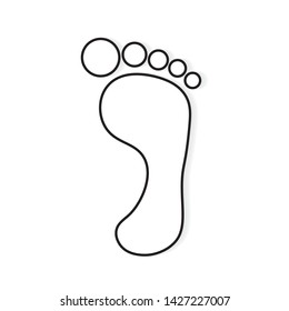 bare foot print icon- vector illustration
