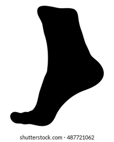bare foot silhouette vector symbol icon design. Beautiful illustration isolated on white background