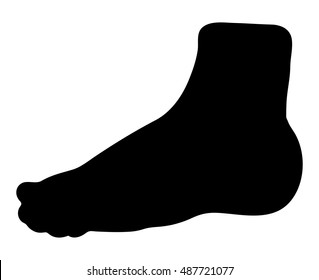 bare foot silhouette vector symbol icon design. Beautiful illustration isolated on white background