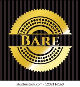 Bare gold shiny emblem