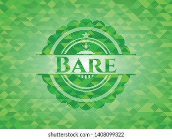 Bare green mosaic emblem. Vector Illustration. Detailed.