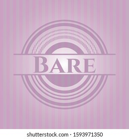 Bare retro pink emblem. Vector Illustration. Detailed.