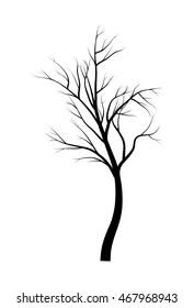 bare  tree branch silhouette vector symbol icon design. Beautiful illustration isolated on white background
