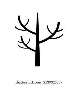 Bare tree icon vector. Tree illustration sign. Autumn symbol or logo.
