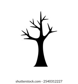 Bare tree icon vector. Tree illustration sign. Autumn symbol or logo.