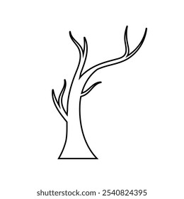 Bare tree icon vector. Tree illustration sign. Autumn symbol or logo.