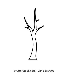Bare tree icon vector. Tree illustration sign. Autumn symbol or logo.