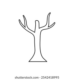 Bare tree icon vector. Tree illustration sign. Autumn symbol or logo.
