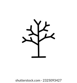 Bare tree line icon vector design
