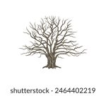 bare tree vector illustrations. dry and dead tree