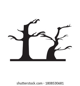 bare trees silhouettes design, Nature plant season environment natural and ecology theme Vector illustration